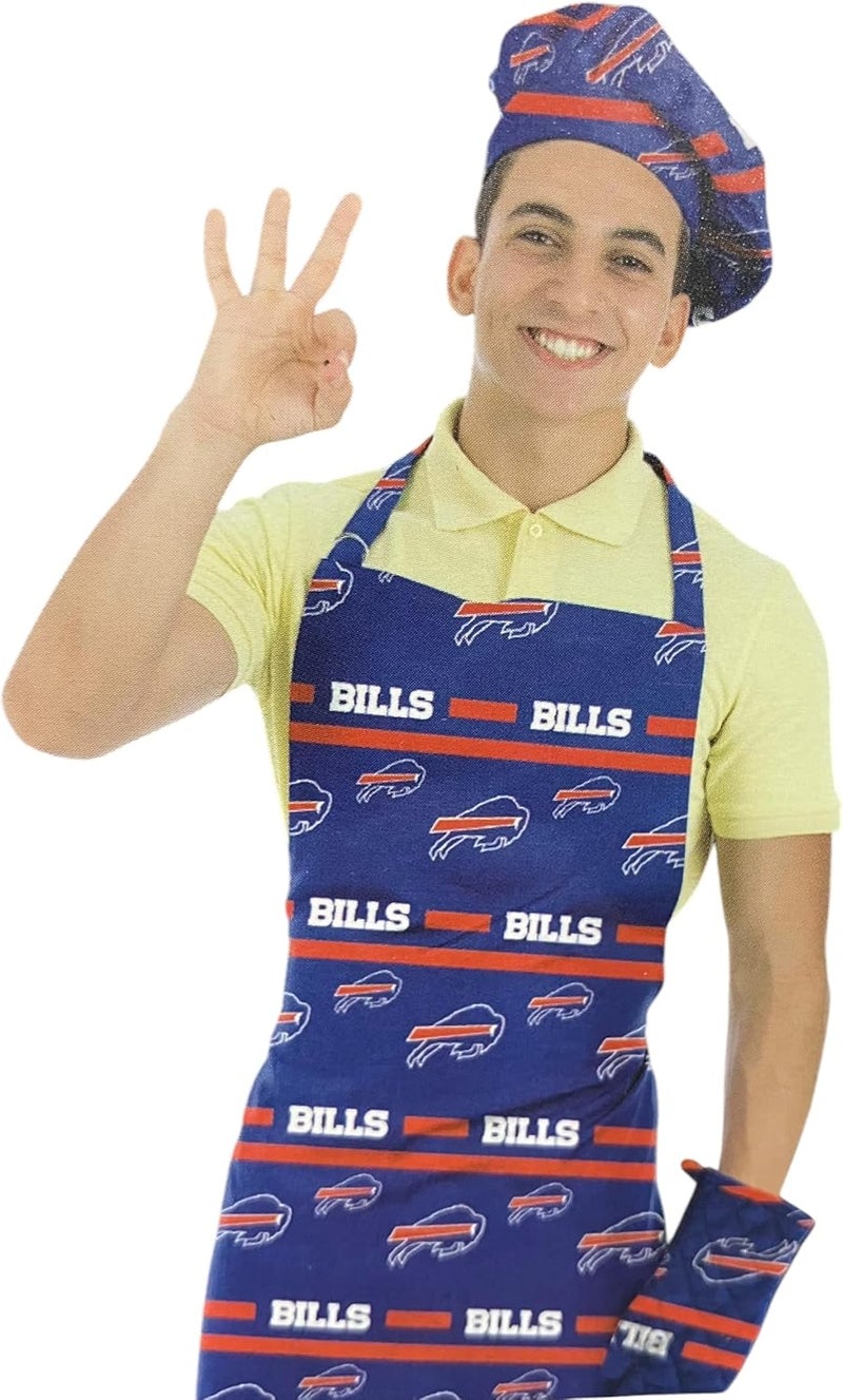 Northwest The Company Official NFL 3-Piece Apron, Oven Mitt and Chef Hat Set, One Size, Team Colors, Levels - Image 1